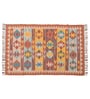 Multicolor Wool & Jute Abstract 96 x 60 Inches Hand Woven Dhurries