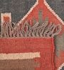 Multicolor Wool & Jute Abstract 96 x 60 Inches Hand Woven Dhurries