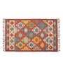 Multicolor Wool & Jute Abstract 96 x 60 Inches Hand Woven Dhurries