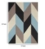 Multicolor Wool Geometric 96 x 60 Inches Hand Woven Dhurrie