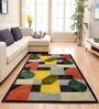 Multicolor Wool Abstract 5 x 8 Feet Hand Tufted Carpet