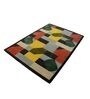 Multicolor Wool Abstract 5 x 8 Feet Hand Tufted Carpet