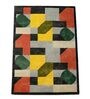 Multicolor Wool Abstract 5 x 8 Feet Hand Tufted Carpet