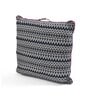 Multicolor Wool Striped 26x26 inches Floor Cushion (1Pc)