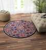 Multicolor Wool Suzani 5 x 5 Feet Round Hand Tufted Carpet