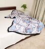 Multicolor Woolen Abstract 370 GSM Double Bed Blankets