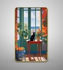 Multicolour & Gold Cat Rectangular Wall Art 12 x 18 Inch