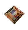 Multicolour & Gold MDF Wood Mughal (Set of 3) Serving Tray
