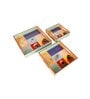 Multicolour & Gold MDF Wood Mughal (Set of 3) Serving Tray