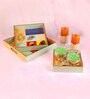 Multicolour & Gold MDF Wood Mughal (Set of 3) Serving Tray