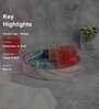 Multicolour & Gold MDF Wood Splash  Round Serving Tray