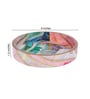 Multicolour & Gold MDF Wood Splash  Round Serving Tray