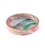 Multicolour & Gold MDF Wood Splash  Round Serving Tray