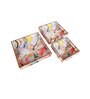 Multicolour & Gold MDF Wood Splash (Set of 3) Serving Tray