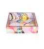 Multicolour & Gold MDF Wood Splash (Set of 3) Serving Tray
