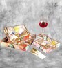 Multicolour & Gold MDF Wood Splash (Set of 3) Serving Tray
