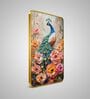 Multicolour & Gold Peacock Rectangular Wall Art 12 x 18 Inch
