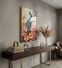 Multicolour & Gold Peacock Rectangular Wall Art 12 x 18 Inch