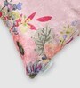 Pink Floral Velvet 12 x 12 Inches Cushion Cover