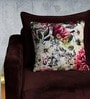 Multicolor Floral Leafy Velvet 16 x 16 Inches Cushion Cover