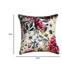 Multicolor Floral Leafy Velvet 16 x 16 Inches Cushion Cover