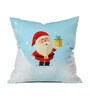 Sky Blue 100 % Polyester 16x16 Inch Cushion Cover