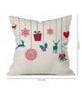 White Christmas Theam Polyester 16 X 16 Inchs Kids Cushion Cover