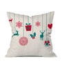 White Christmas Theam Polyester 16 X 16 Inchs Kids Cushion Cover