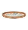 Multicolour  Cane Round Serving Tray