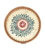 Multicolour  Cane Round Serving Tray
