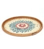 Multicolour  Cane Round Serving Tray
