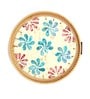 Multicolour  Cane Round Serving Tray -Medium