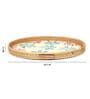 Multicolour  Cane Round Serving Tray -Medium