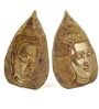 Multicolour 2 Buddha Face Brass Wall Mask