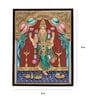 Multicolour 24K Gold Plated Grahalakshmi Framed Tanjore Painting