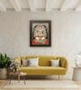 Panjamuga Anjaneyar Tanjore Painting, 24 Carat Gold Foil with Frame Mangala Arts