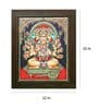 Panjamuga Anjaneyar Tanjore Painting, 24 Carat Gold Foil with Frame Mangala Arts