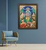 Sathyanarayanan Antique Tanjore Painting, 24 Carat Gold Foil with Frame Mangala Arts