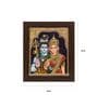 Multicolour 24K Gold Plated Sivan Parvathy Framed Tanjore Painting