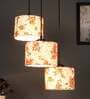 Rayen Multicolour Cotton Fabric Cluster Hanging Light