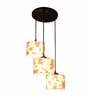 Rayen Multicolour Cotton Fabric Cluster Hanging Light