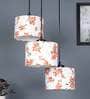 Rayen Multicolour Cotton Fabric Cluster Hanging Light