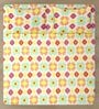 Multicolour Abstract 144 TC Microfiber Double King Sized Bedsheet With 2 Pillow Covers