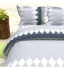 Abstract 210 TC Microfiber 1 Bedsheet,  2 Pillow Covers Cider King Collection