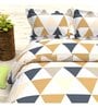 Abstract 210 TC Microfiber 1 Bedsheet,  2 Pillow Covers Cider King Collection
