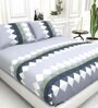 Abstract 210 TC Microfiber 1 Bedsheet,  2 Pillow Covers Cider King Collection