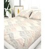 Cider Pastel Wave Blended Cotton King Size Bedsheet And 2 Pillow Covers
