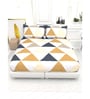 Abstract 210 TC Microfiber 1 Bedsheet,  2 Pillow Covers Cider King Collection