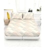 Cider Pastel Wave Blended Cotton King Size Bedsheet And 2 Pillow Covers