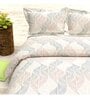 Cider Pastel Wave Blended Cotton King Size Bedsheet And 2 Pillow Covers